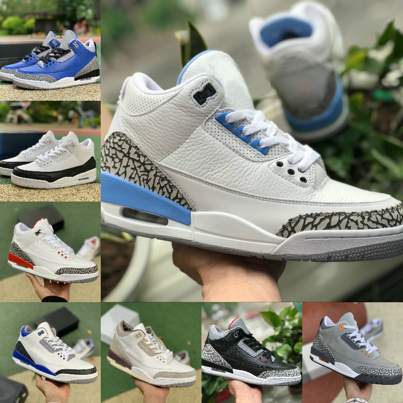 

Jumpman Racer Blue 3 3S Basketball Shoes Mens Cool Grey A Ma Maniere UNC Fragment Knicks FREE THROW LINE Denim Red Black Cement Pure JTH White Trainer Sneakers, Please contact us