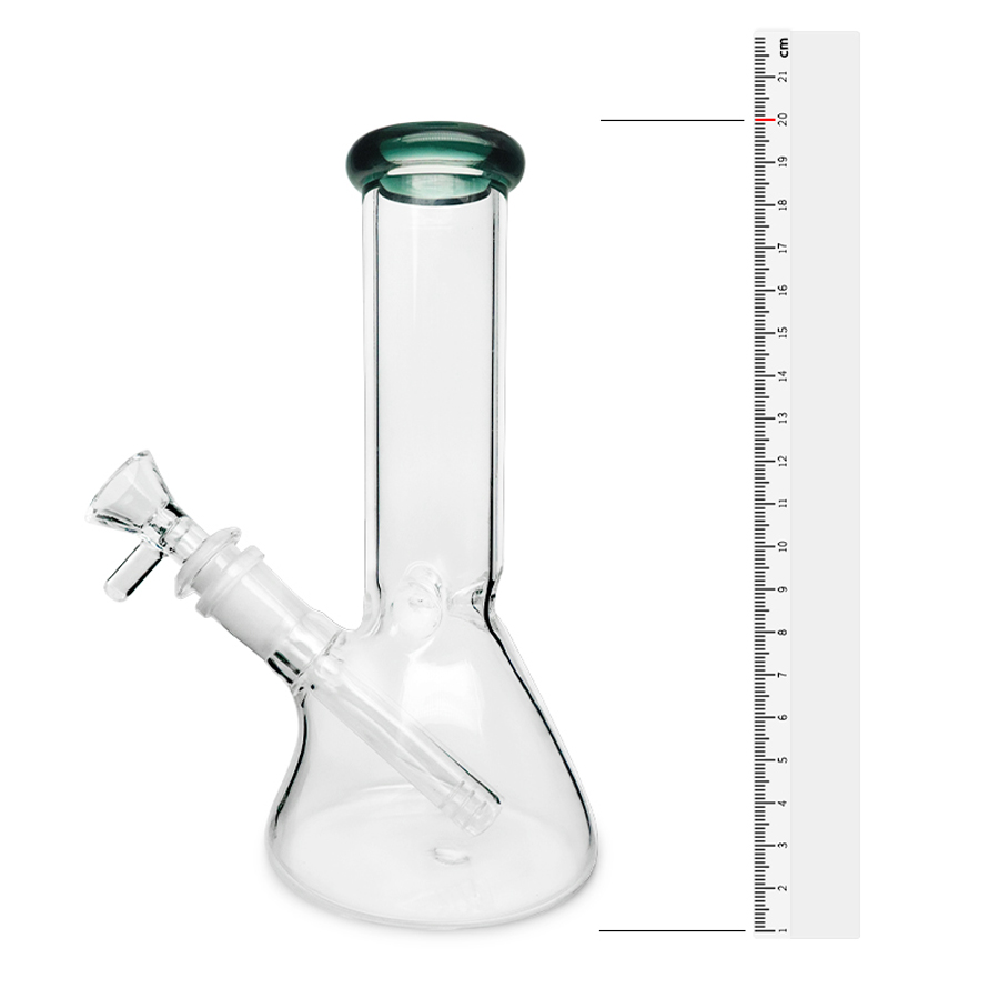 

8" Six colors in stock hookahs extra thick glass beaker bong with ice catcher