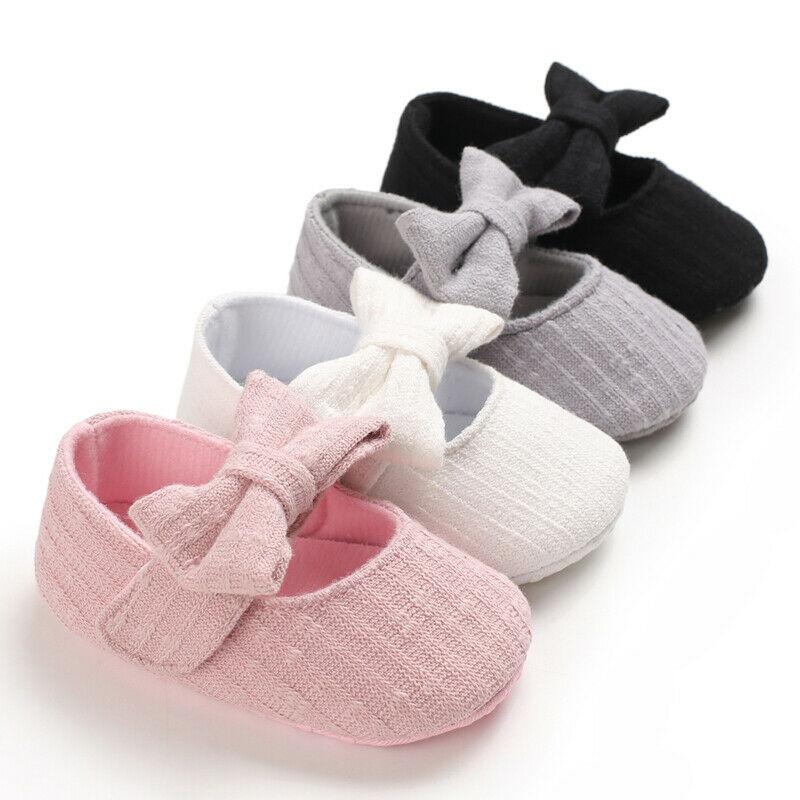 

First Walkers Fashion Born Baby Shoes Infant Pram Girls Princess Moccasins Bowknot Soft