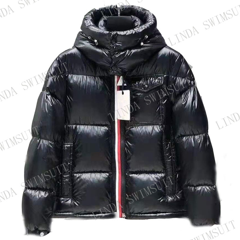 Men Women designer real duck down jackets gool coat winter outdoor cold-proof thickened warm stracket Suit Casual solid Camouflage color MM black