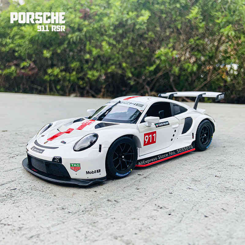 

Porsche 911 RSR racing car, scale 1:24, pressure casting version, art collection, decoration, toys, tools, gifts, factory authorization