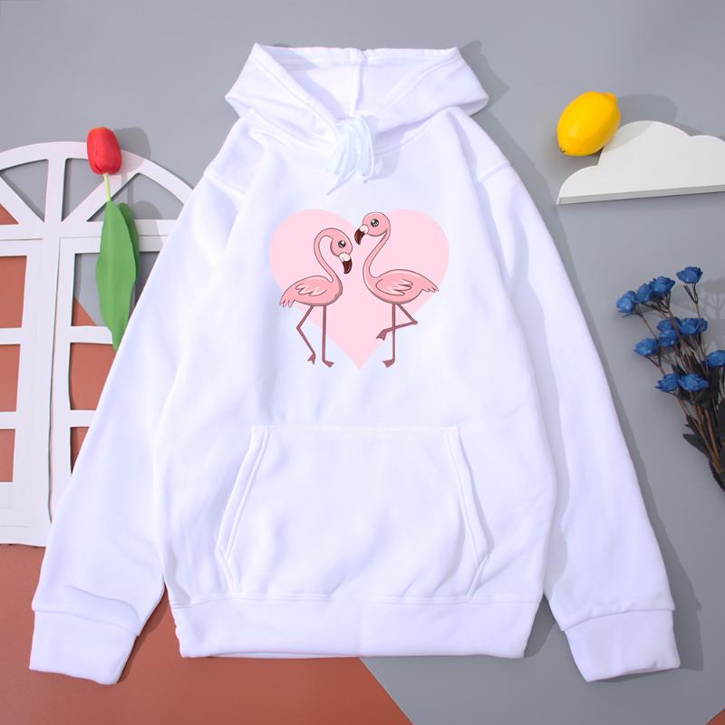 

Women's Hoodies & Sweatshirts Frauen Flamingo Liebe Mode Grafik Sweatshirt Streetwear 2021 Harajuku Weibliche Pullover Ulzzang Herbst, Pink
