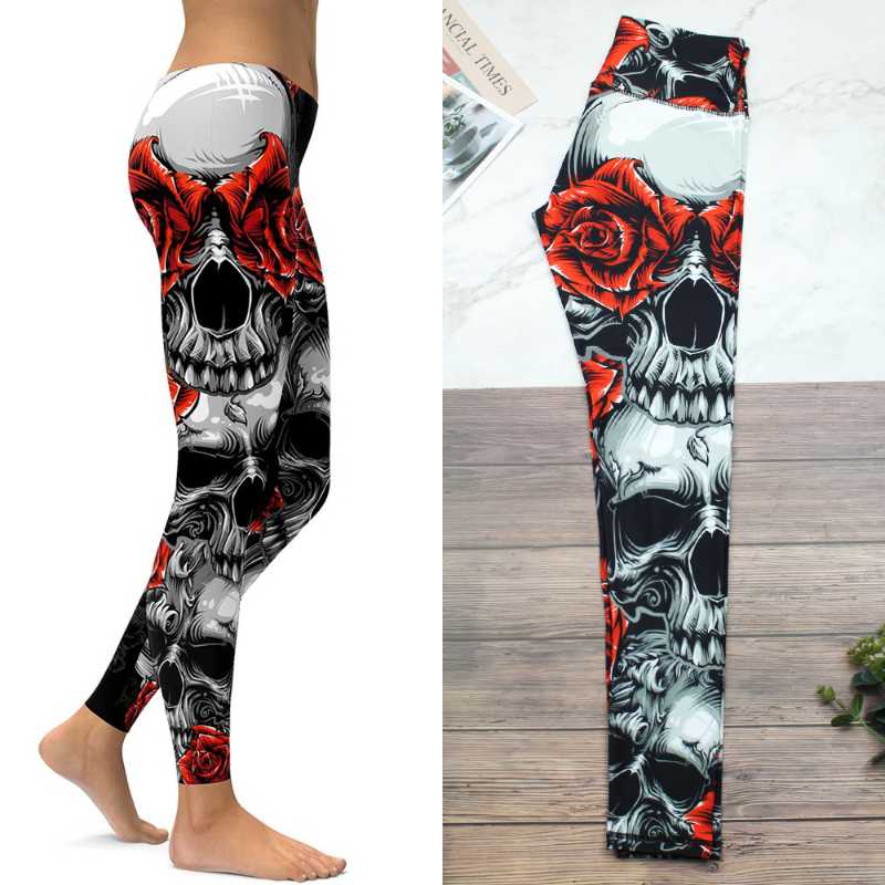 

Yoga Outfit GOSSINA 2021 Black Workout Leggings Women Sport Pants Goth Style Sportswear Fitness Pantalones De Mujer