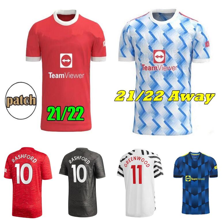 

2021 2022 RASHFORD VAN DE BEEK soccer jerseys Fans & player CAVANI United 4th HUMANRACE fourth football women shirt UTD B. FERNANDES 21 22 M, Black;yellow