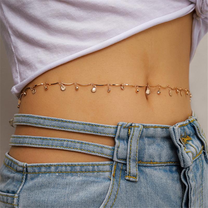 

Tree Leaf Diamond-studded Waist Chain Bohemian Leaf For Women GIRLS Chain Sexy Jewelry Party Belly Chain Fashion Jewelry