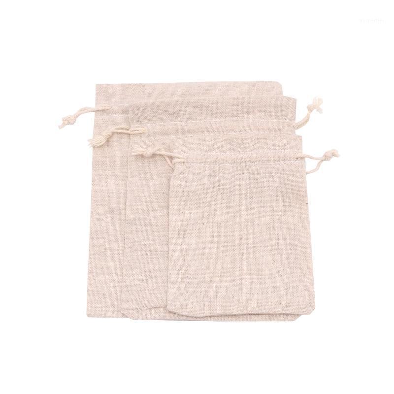 

Gift Wrap 10Pcs/Lot 17x23cm Cotton Drawstring Bags Jewelry Packaging Pouch Christmas Wedding Party Candy Storage Bag Diy