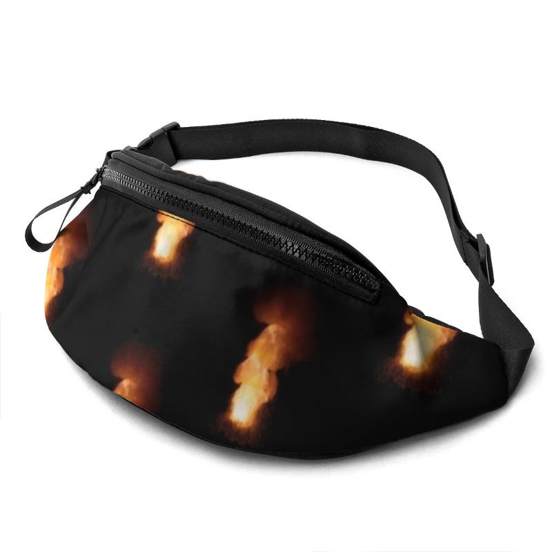

Waist Bags Red Flare Bag Polyester Fashion Pack Unisex Climbing