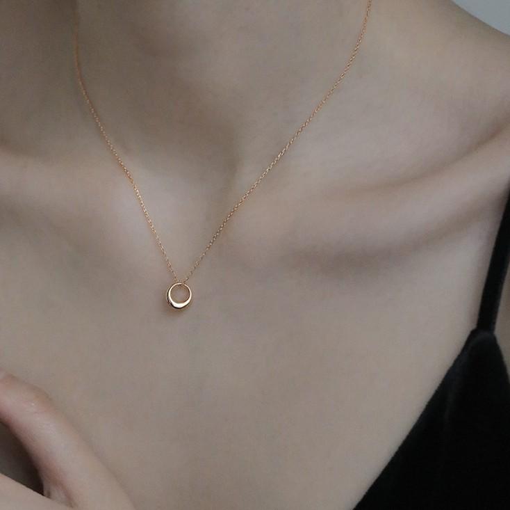 Pendant Necklaces 2021 Korea Fashion Temperament Round Shape Necklace For Women Engagement Anniversary Birthday Gift Female Wholesale-image-701755827