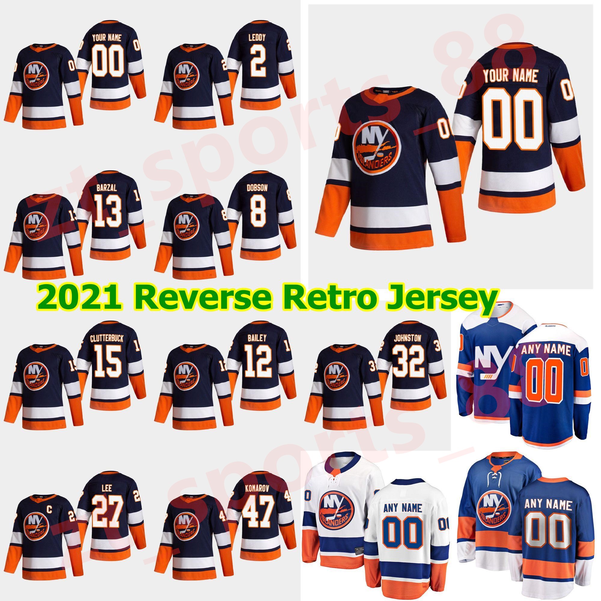 

York Islanders 2021 Reverse Retro Hockey JerseyS 8 Noah Dobson Jersey Anthony Beauvillier Oliver Wahlstrom Johnny Boychuk Custom Stitched, As shown in illustration