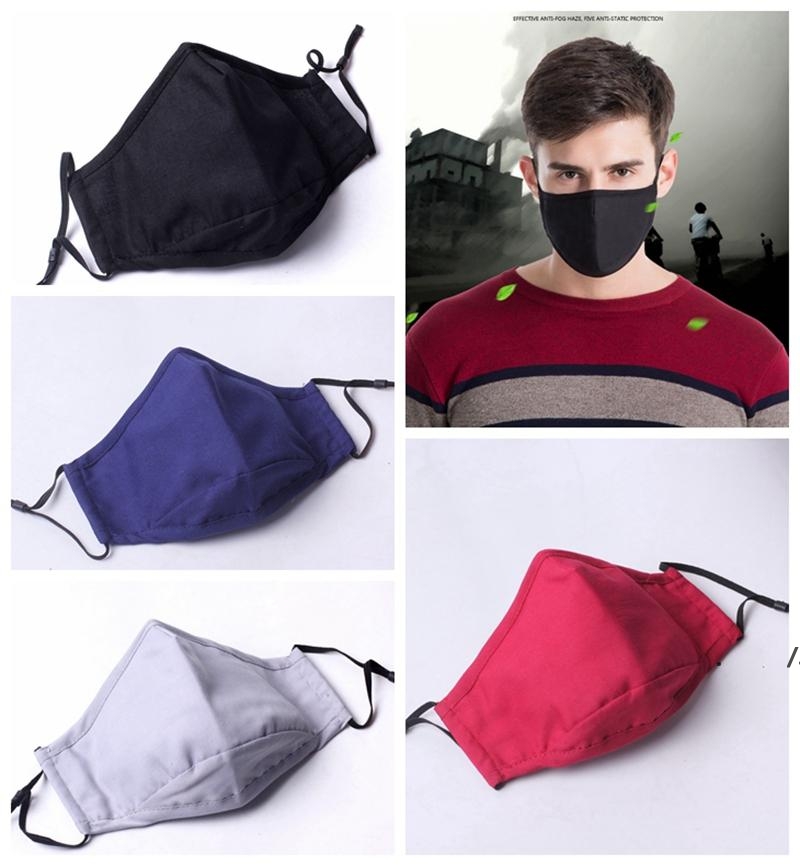 

NEWFabric cotton mask without the valve pure solide color fashion Washable facemask 4 colors offer choose washable EWB7018