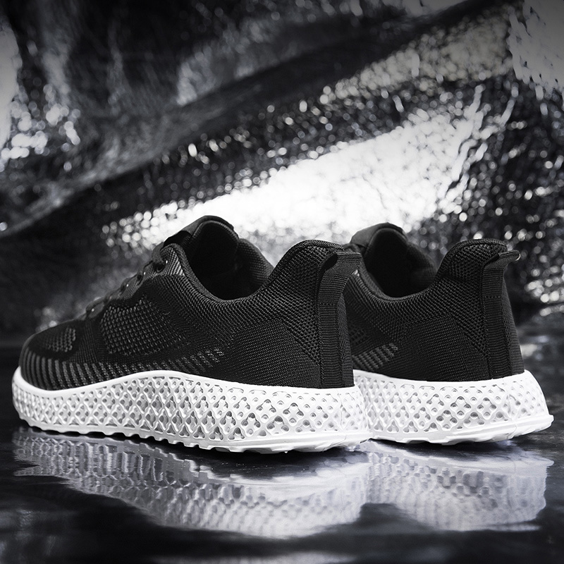 

Top Fashion Sport Sneakers Women Mens Running Shoes Breathable Knitted Fabric Lace Up Athletic Trainers Size Eur 38-46 Code: LX18-0507