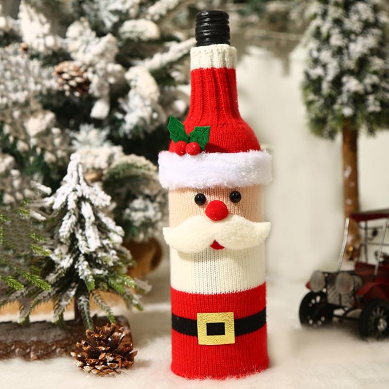 

Party Decoration Christmas Wine Bottle Cover Merry Decorations For Home Xmas Gift Natal Noel Table