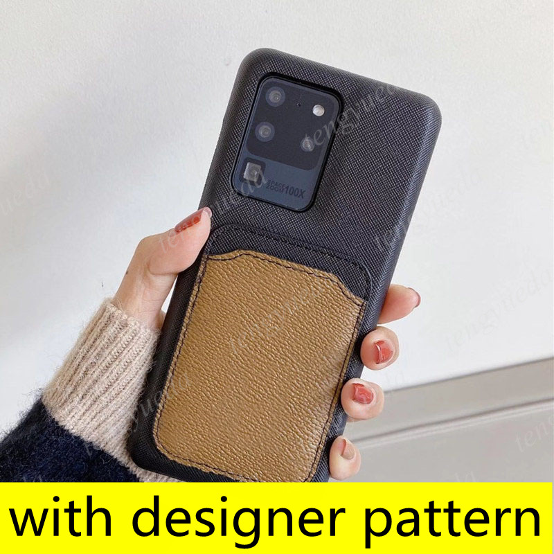 

Fashion Designer Phone Cases for iPhone 13 13pro 12 11 pro max Xs XR Xsmax 8plus High Quality Leather Card Pocket Cellphone Cover with Samsung Note20 S21 ultra S20 plus, Brown plaid-#v.letters