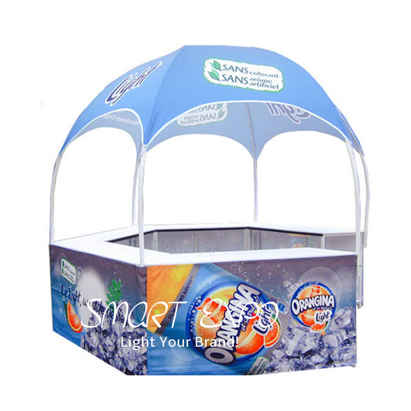 Product Sampling Events Tent Logo Advertising Display with Custom Full Color Printing Graphics-image-711942248