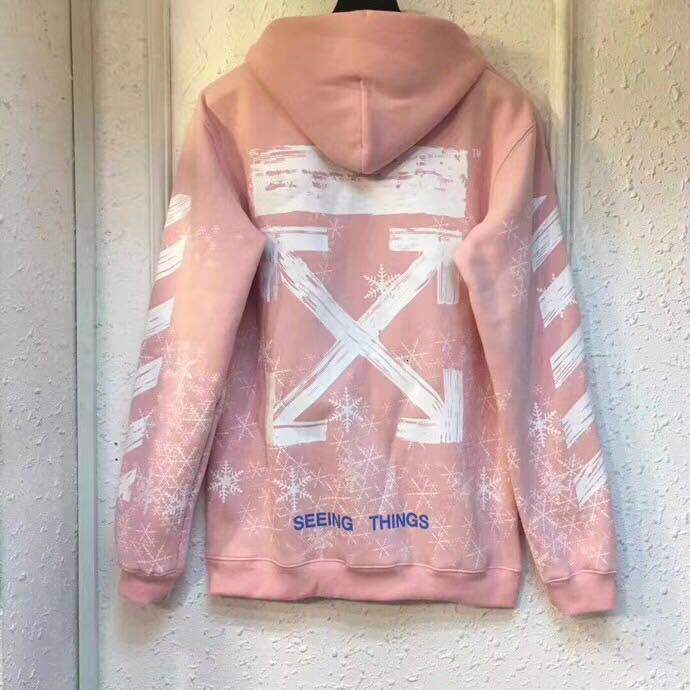 

Sweatshirts Hoodie 1: 1 High Version Snow Off Sweater Autumn Winter Outdoor Leisure Long Sleeve Men's and Women's White, Black