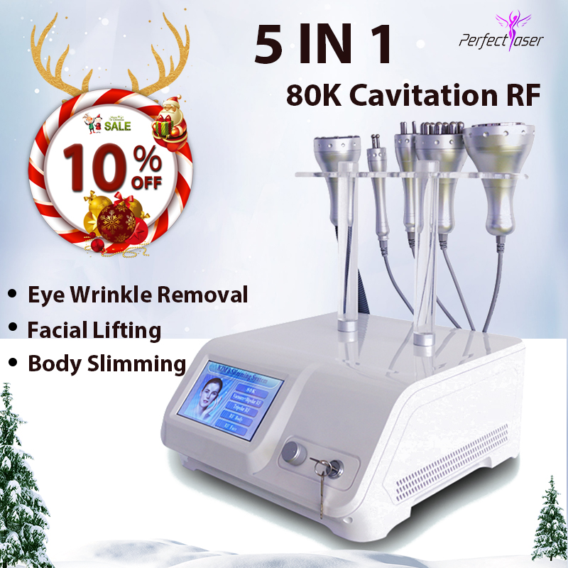 

2021 Portable 5 in 1 cavitation ultrasonic radio frequency slimming machine Fat Reduction Slimming Machines