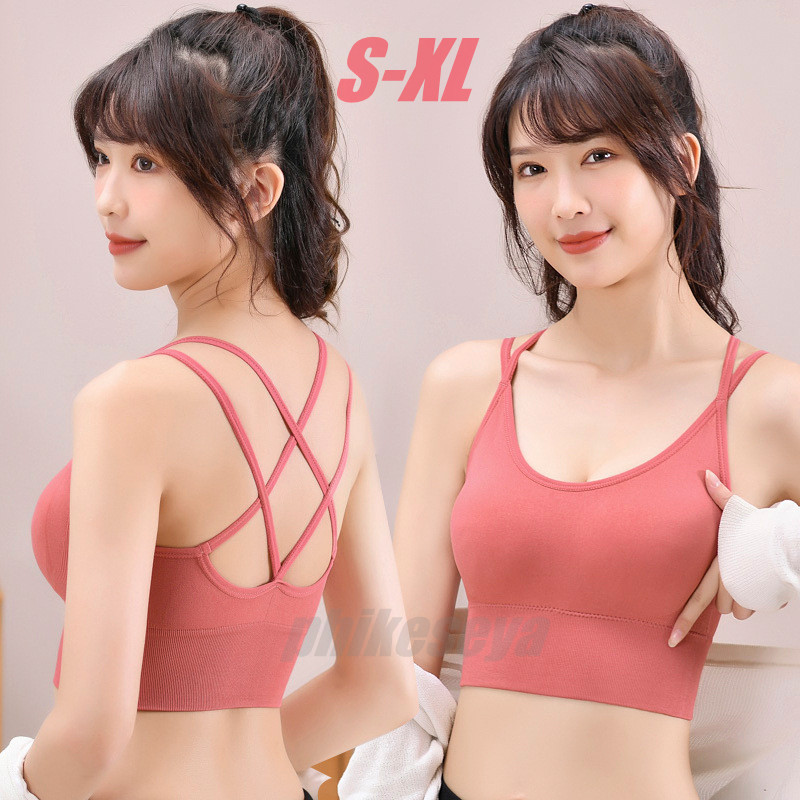 

Women Anti-sweat Sports Bras New Cross Beauty Back Breathable Underwear Quick Dry Yoga Gym Running Fitness Workout Exercise Vest Top, Brown