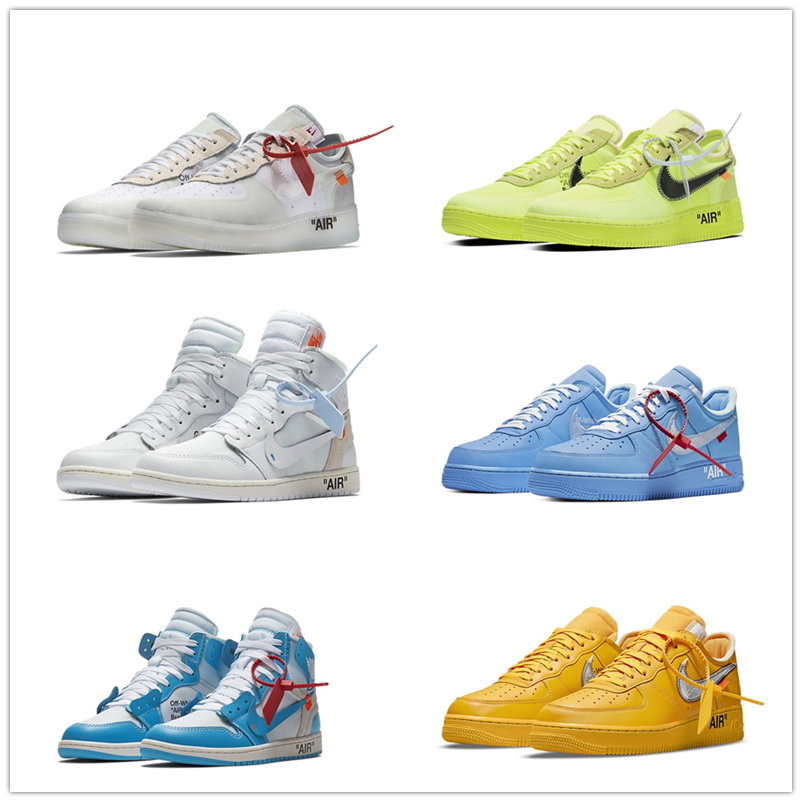 

2021 Off White Nike Air Force 1 Low Running Shoes Jordan1 Basketball Shoe Desert Ore Volt The Ten 07 MoMA Chicago UNC best sports local boots online store men women cheap, Jordan 1 white 2018