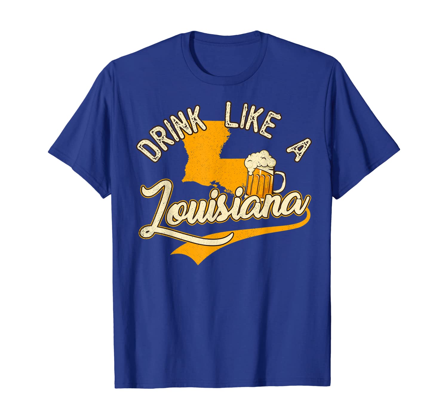 

vintage drink like a louisiana beer t-shirt, White;black