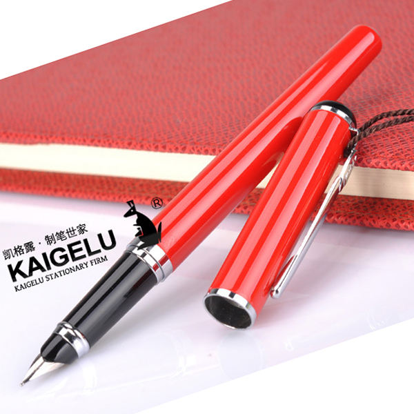 

KAIGELU 353 Fountain Iridium Pen Classic Style Red/Green/Black Silver Clip Medium Nib Writing Fashion Business Gift for student special fina