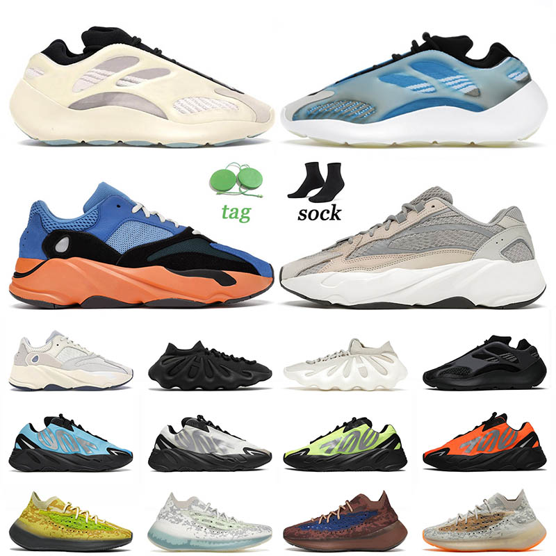 

Top Quality 700 Running Shoes Bright Blue V3 Azael Azareth Cream Sport 380 Alien Azure Reflective Mens Women Outdoor Authentic Sneakers 36-46, D55 box