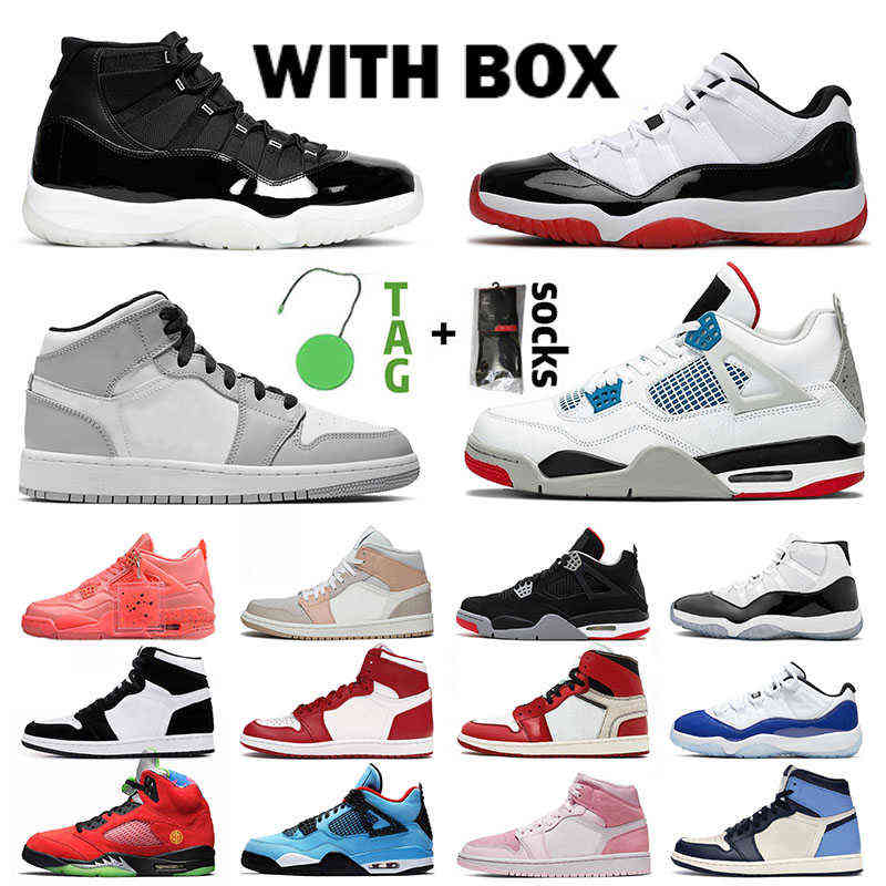

With Box x stock original jumpman basketball shoes 1 obsidian white off men women 4 cactus jack concord 11 trainers mid grey sneakers