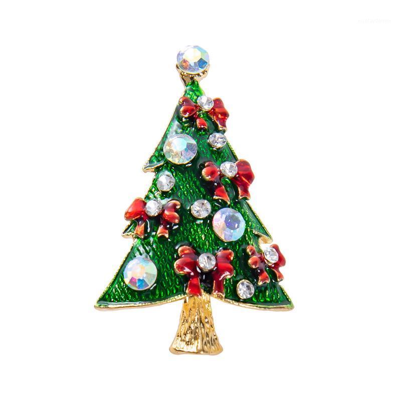 

Christmas Decorations Classic Tree Brooches For Women Men Bowknot Year Brooch Pin Gifts