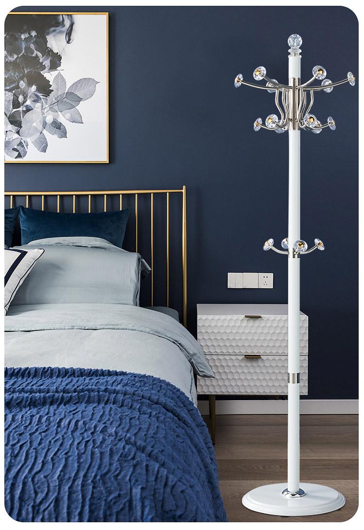 

Clothing & Wardrobe Storage Crystal Acrylic Household Hanger Floor Aluminum Alloy Bedroom Modern Minimalist Coat Rack Nordic Rod Type Bag