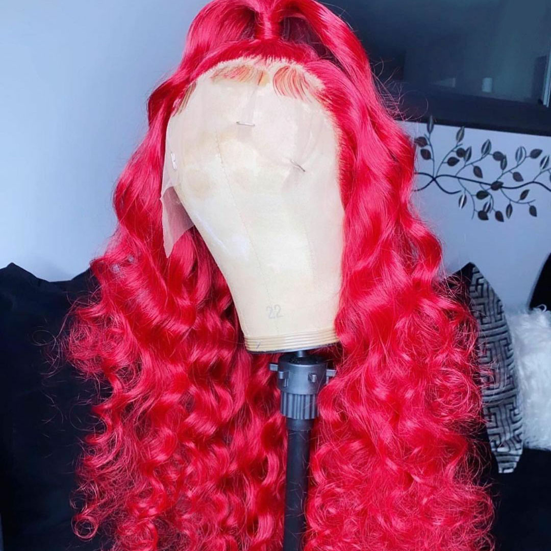 Costume Accessories Bright Pink Free Part Long Curly Synthetic Hair Lace Frontal Wig With Baby Hair Heat Resistant Fiber For Women Cosplay