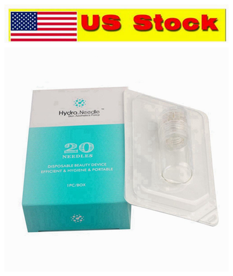 

US Stock! Hydra Needle 20 Aqua Microneedles Channel Mesotherapy Gold Needle Fine Touch System derma stamp CE
