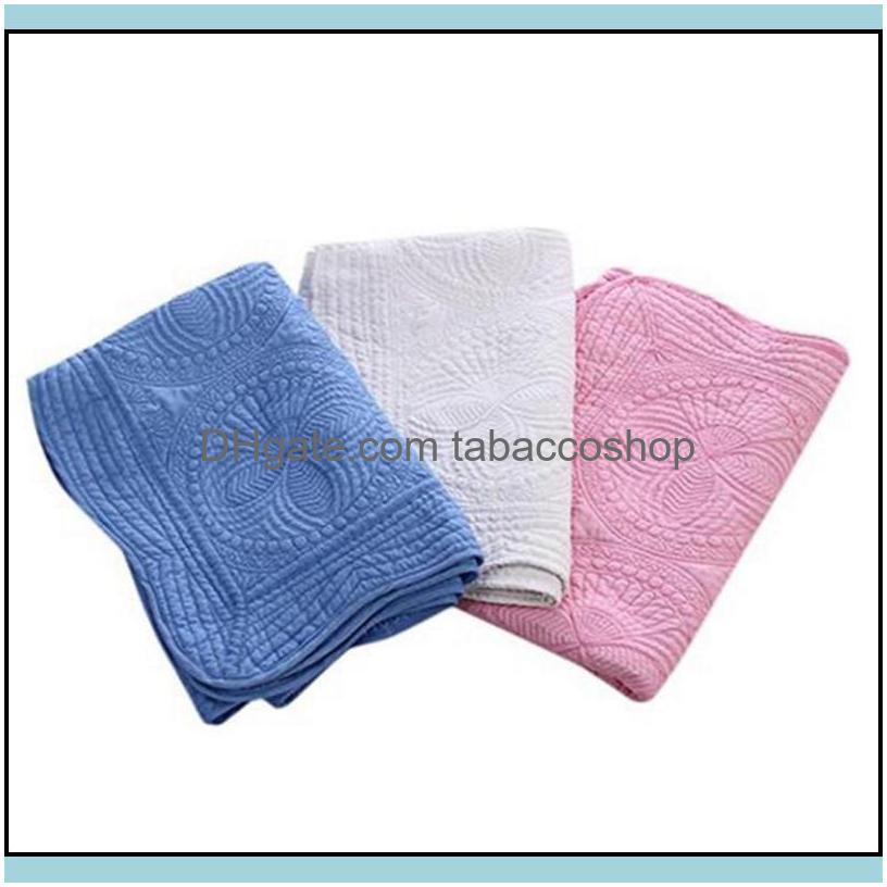 

Blankets Home Textiles & Garden Baby Blanket 100% Cotton Embroidered Kids Quilt Monogrammable Air Conditioning Infant Shower Gift 10 Designs
