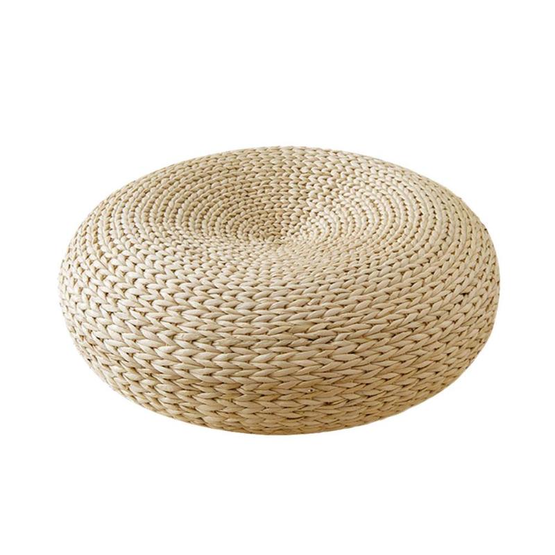 

Cushion/Decorative Pillow Handmade Straw Cushion Thickened Round Yoga Floor Mat For Meditation Rest Decorative Cushions Home Decor Outdoor G