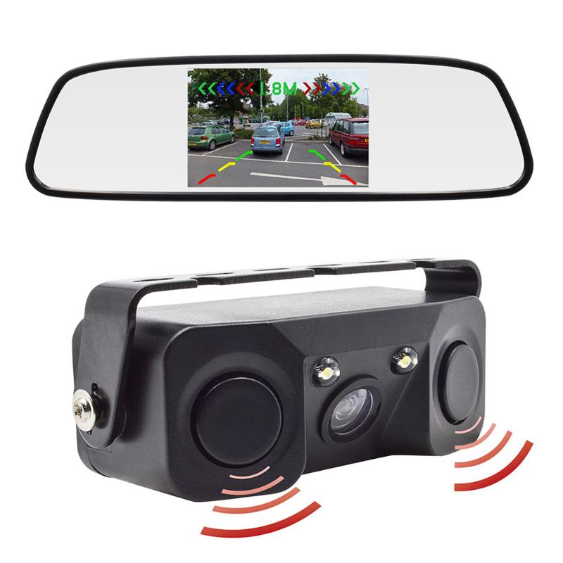 

Car Rear View Cameras& Parking Sensors Accfly Driving Recorder Wireless Monitor Vehicle Reverse Radar Backup Camera HD Sensor Detector