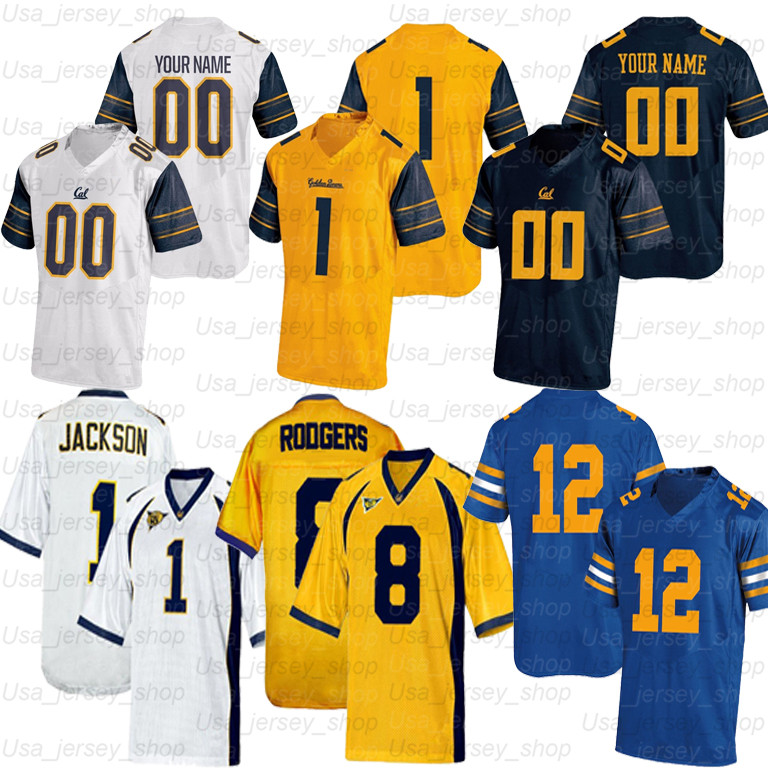 

Custom California College Football Jerseys 8 Aaron Rodgers 10 Marshawn Lynch 34 Christopher Brown 1 Desean Jackson 16 Jared Goff 4 Jahvid 7 Chase Garbers, Navy iii