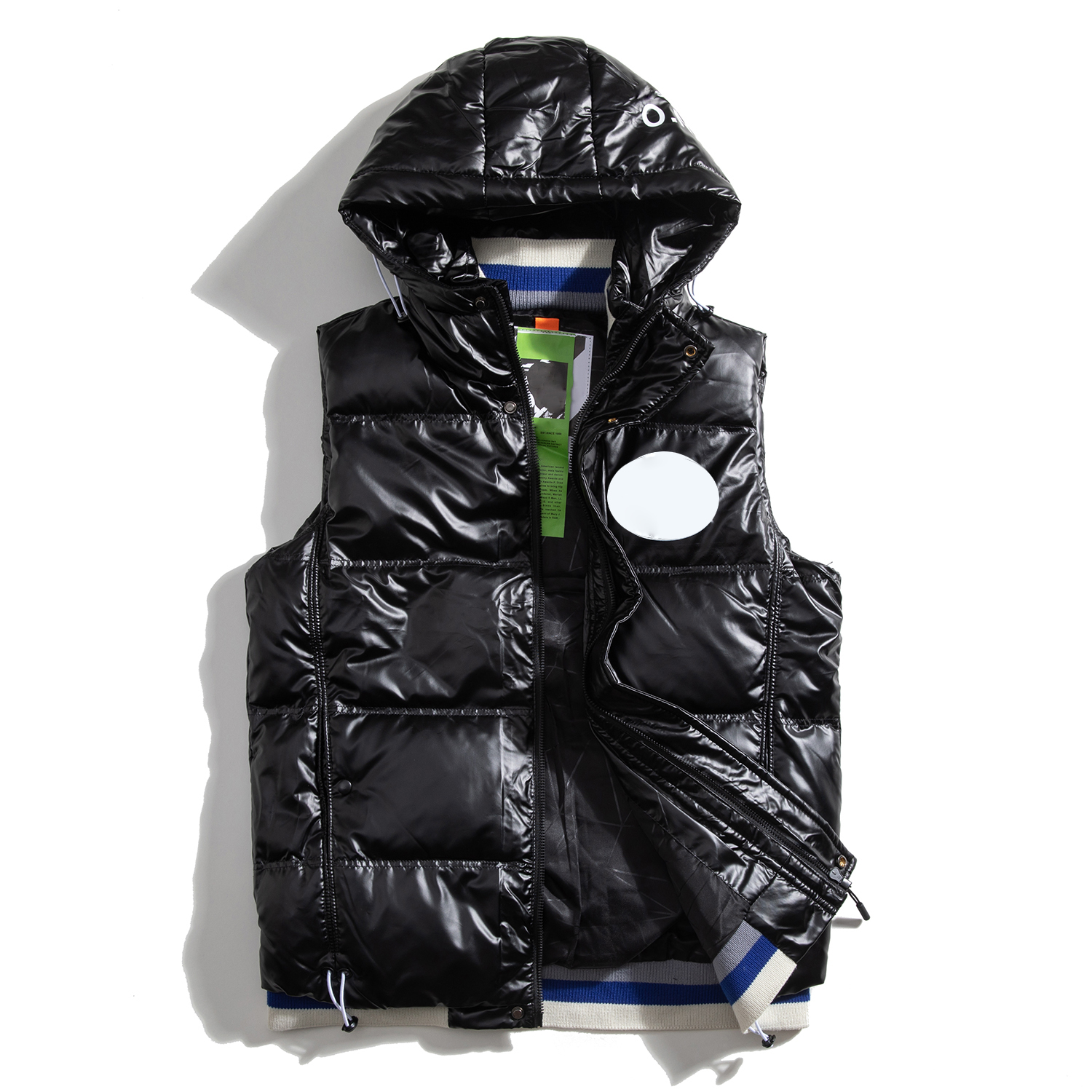 

CANADA USA style Mens freestyle real feather down Winter Fashion vest bodywarmer Advanced Waterproof Fabric, Black;white