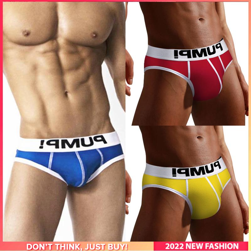 

Underpants 3Pcs Cotton Quick Dry Sexy Man Underwear Brief Men Innerwear Gay Panties Jockstrap Men's Briefs Mens Swim, (3)qmbriefs-a