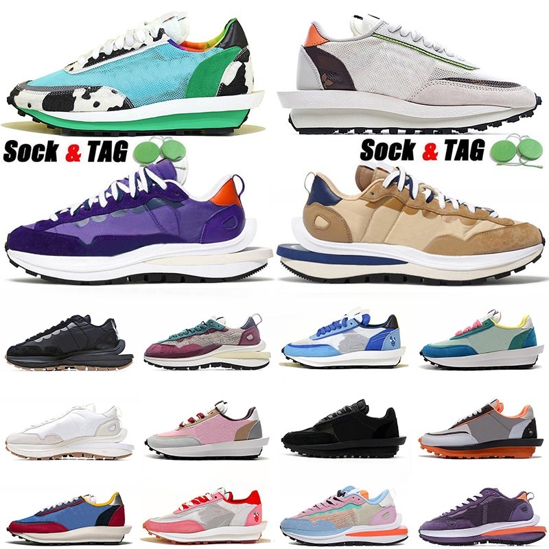 

Fashion Nlke Sacais X Vaporwaffle Blazer Running Shoes LDV Pegasus Waffle Dark Iris Sesame Blue Void Nylon White Daybreak Platform Off Train