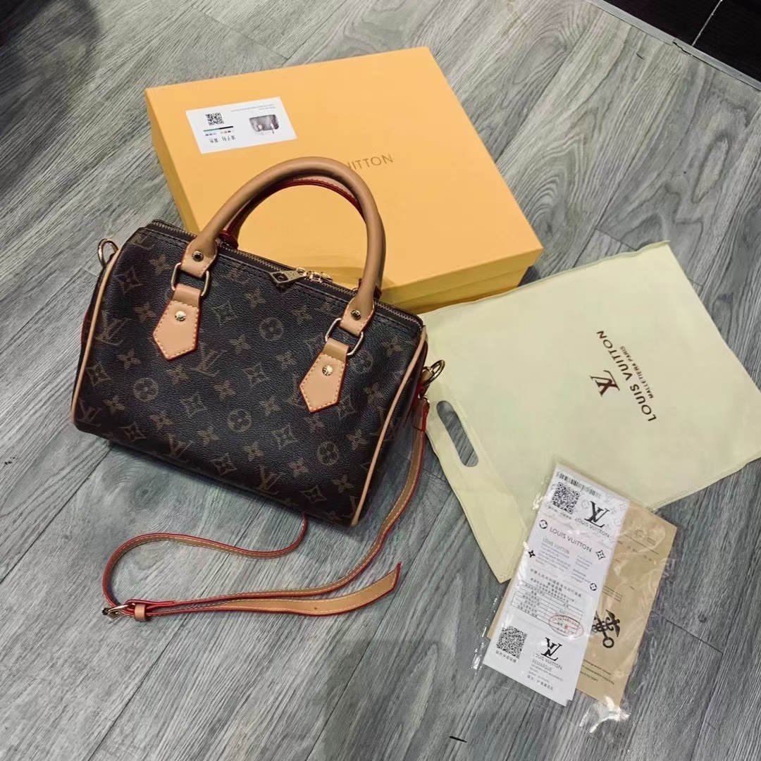 

Classic LV Louis Vitton Nano Speedy Shoulder Bags Designers Purses Women's Fashion Messenger Shopping Bag Cross Body Vutton Lad