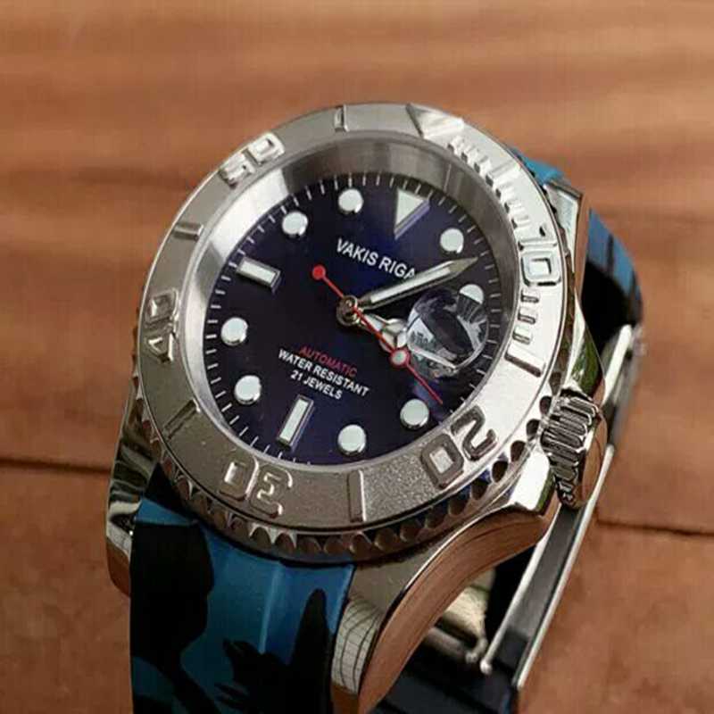 

Wristwatches VAKUY Re-engraved Mingshi Yacht Miyoda Automatic Mechanical Watch Waterproof Luminous Men's Outdoor Tape Table, Sd
