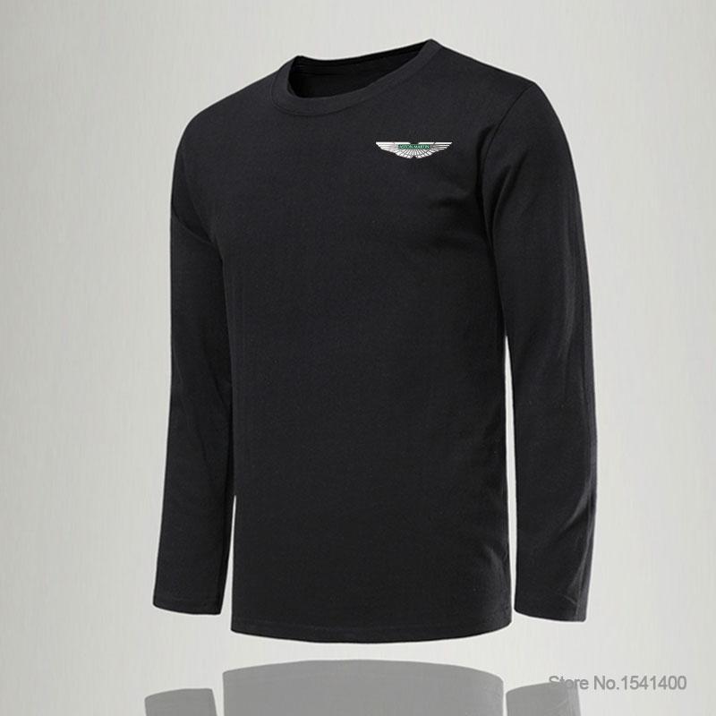 

Men' T-Shirts Spring Autumn Tees For Men Arrival Aston Martin T Shirt Casual T-shirt Male Long Sleeve Tshirt Plus Size 3XL