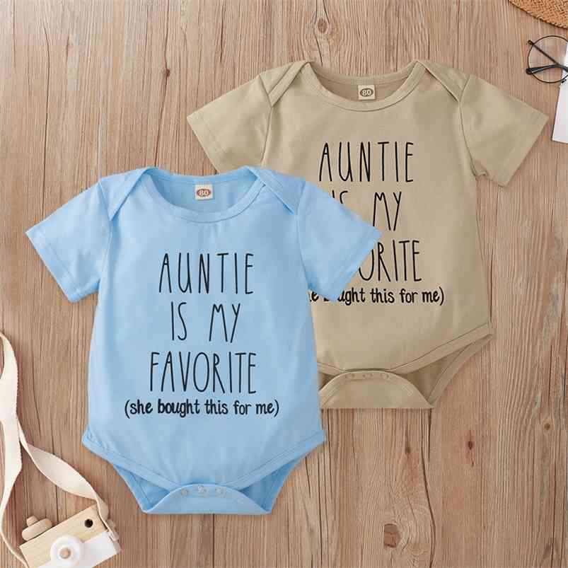 

Infant born Boys Girls Clothes Summer Short Sleeve O Neck Letter Cute Baby Rompers Outfits 210629, Apricot