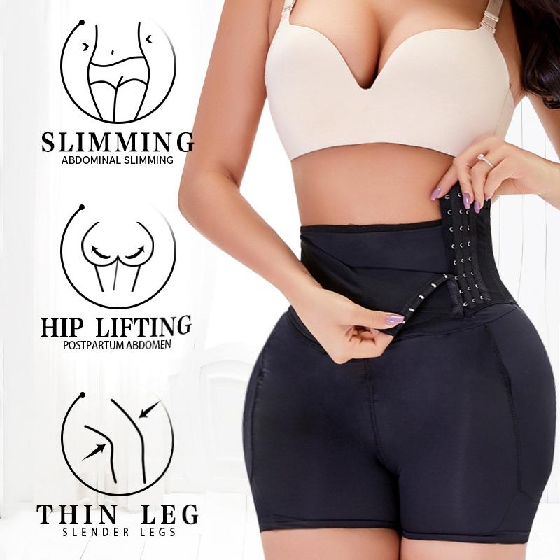 

Women' Shapers High Waist Booty Shorts Adjust Three Row Hook Plus Size Body Shaper Tummy Control Panties For Women Pantalon Corto Mujer, Black