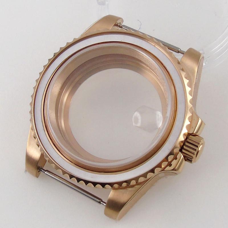 

Repair Tools & Kits 40mm Sapphire Glass Ceramic Bezel Rose Gold Plate Watch Case See-through Back Fit NH35A NH36A MOVEMENT