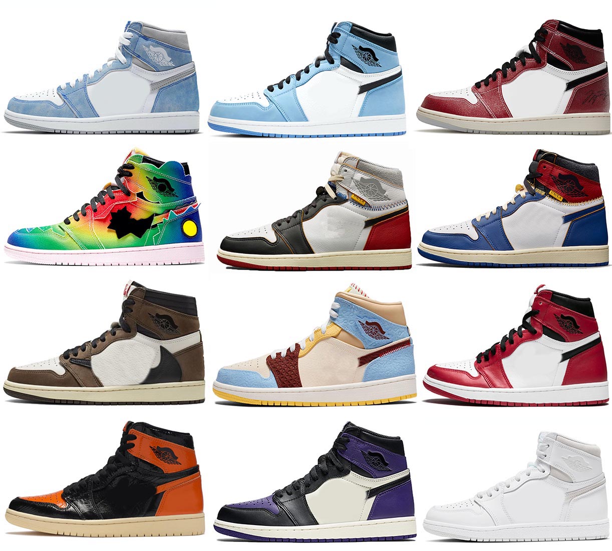 

2021 Release Authentic Travis Scott 1 High OG Shoes Hyper Royal Dark Mocha Fearless University Blue Union Chicago Balvin Sports J Men Women Outdoor Sneakers, Multi-color