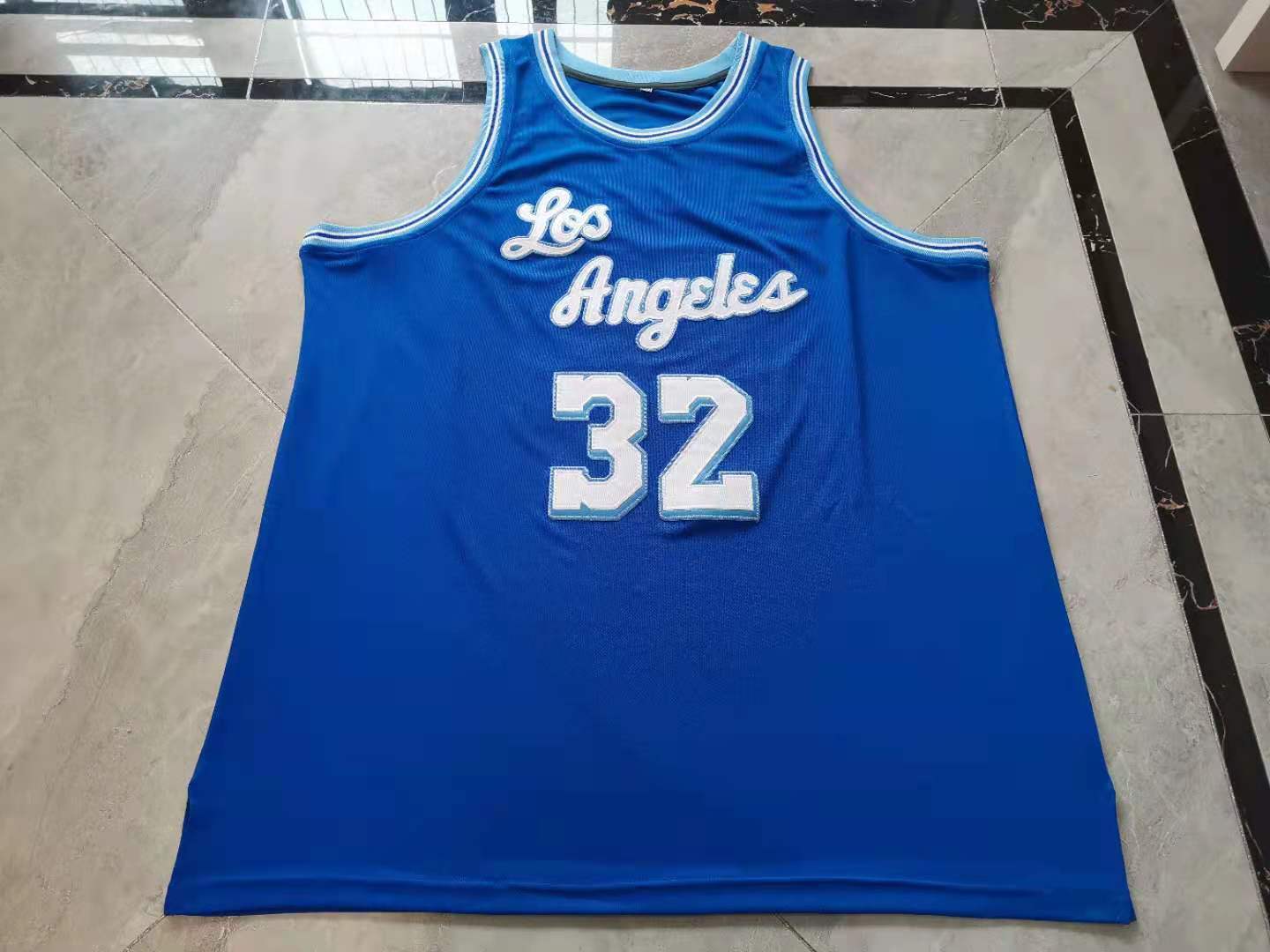 

rare Basketball Jersey Men Youth women Vintage LOS ANGELES BLUE JOHNSON Size S-5XL custom any name or number, Blue men s-4xl