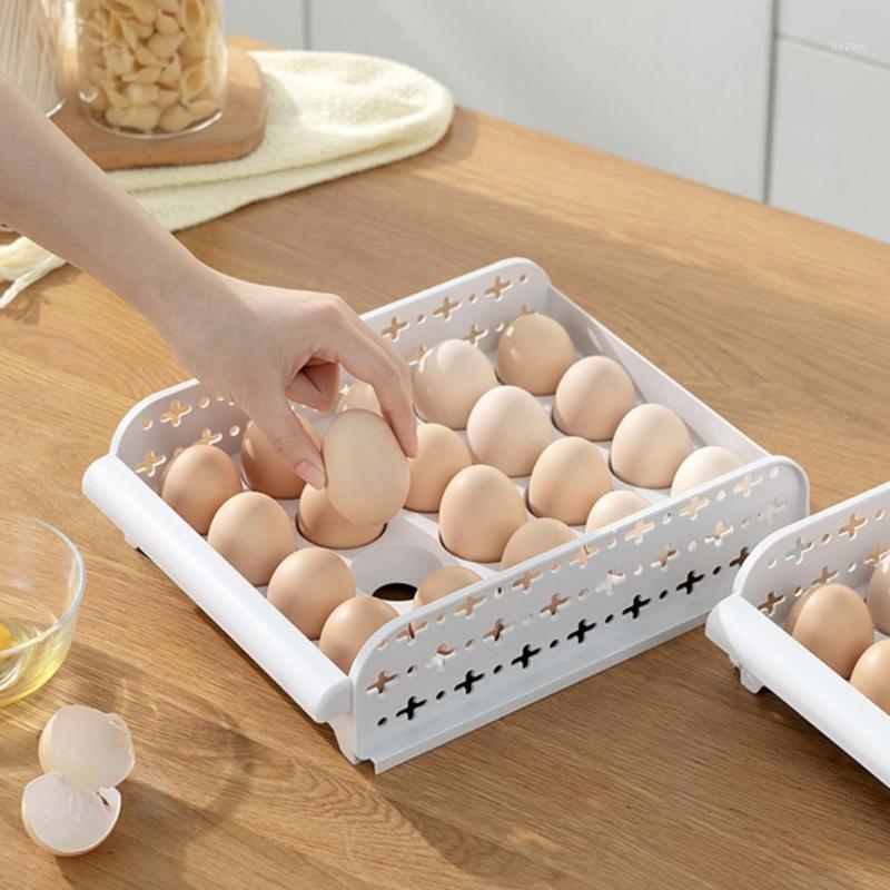 

Storage Bottles & Jars Anti-slip Shockproof Refrigerator Dispenser Egg Box For Cooking