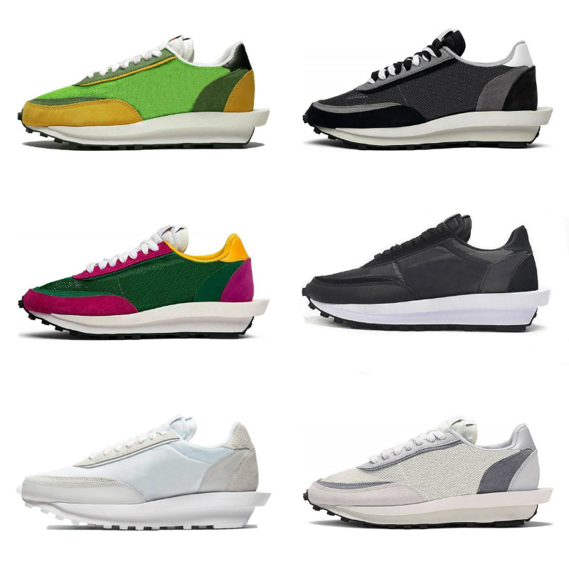 

2021 Mens Running Sports Shoes Fashion LDV Waffle Women Waffle Racer Black White Nylon Summit Multi Pine Green Trainers Varsity SNEAKERS G01