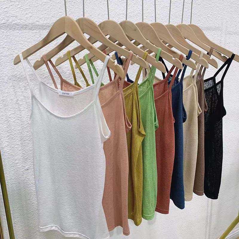 

fashion O-Neck Tank Tops Casual Loose Top Plus Size Camisole Female W848 210526, Color 1