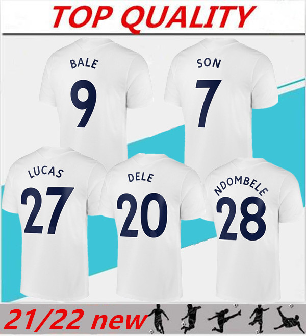 

21/22 SON BALE soccer Wear home white jerseys Voetbalshirt 2021 2022 LUCAS maillot de foot DELE football shirt, 21/22 home
