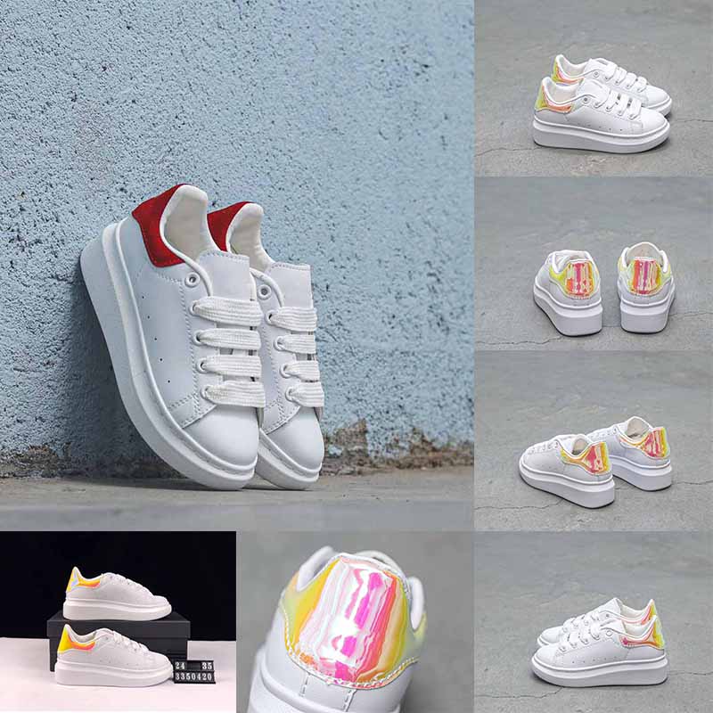 

Childrens trainers top quality Kids Girls designer fashion leather espadrille platform oversized sneaker Baby Boy shoes sneakers, Black